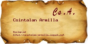 Csintalan Armilla névjegykártya
